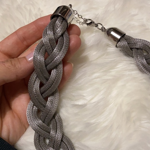 Silver Braided Necklace - Picture 3 of 3